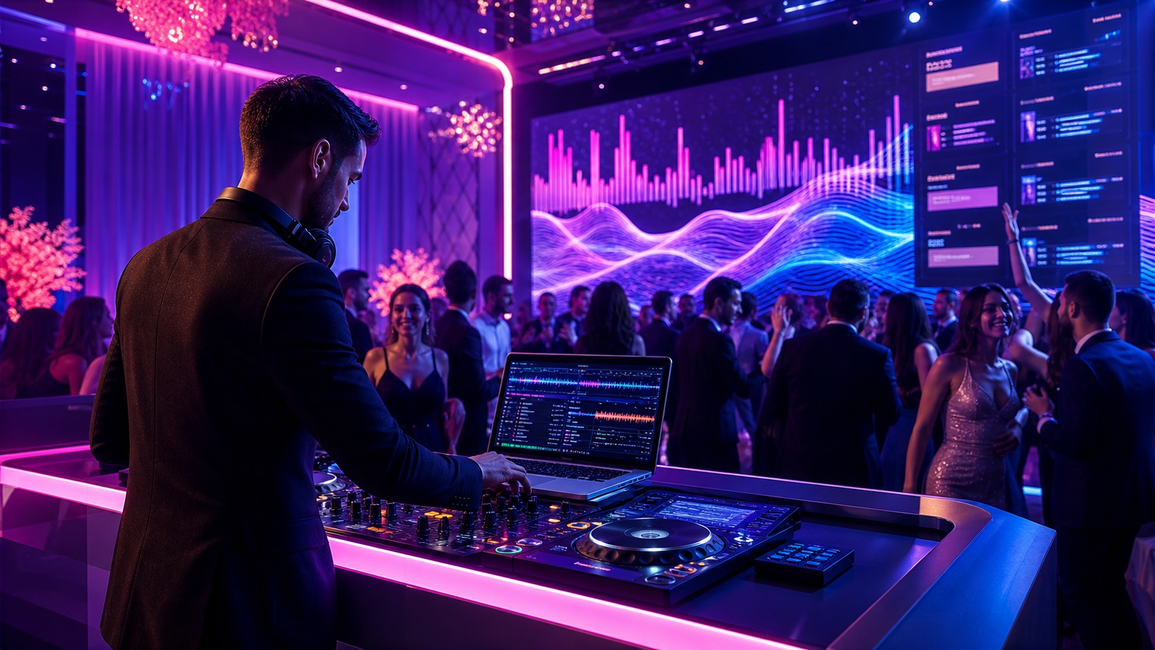 DJ управляет музыкой и визуалом на танцполе через PULTEVENT